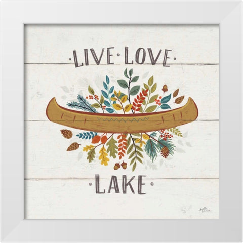 Peace and Lodge I White Modern Wood Framed Art Print by Penner, Janelle