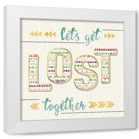 Boho Quotes I White Modern Wood Framed Art Print by Aiken, Jess