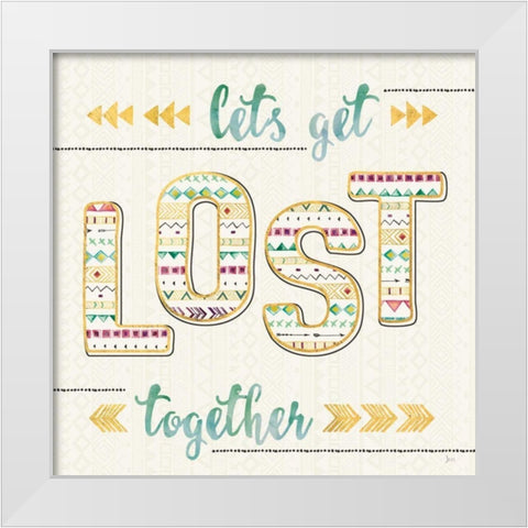 Boho Quotes I White Modern Wood Framed Art Print by Aiken, Jess