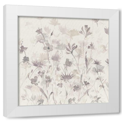 Garden Shadows IV Purple Grey White Modern Wood Framed Art Print by Tillmon, Avery