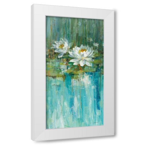Water Lily Pond v2 II White Modern Wood Framed Art Print by Nai, Danhui