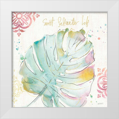 Palm Passion IV White Modern Wood Framed Art Print by Tavoletti, Anne