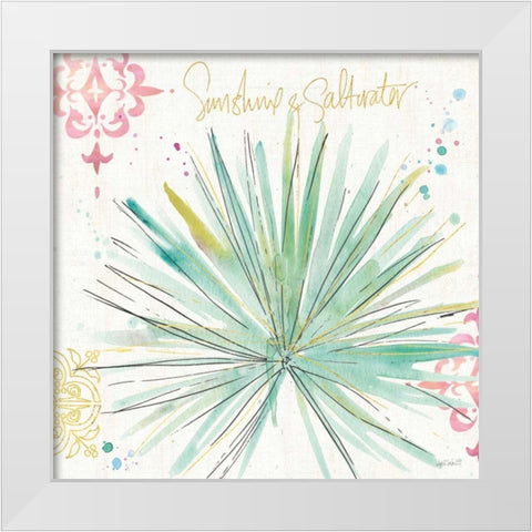 Palm Passion V White Modern Wood Framed Art Print by Tavoletti, Anne