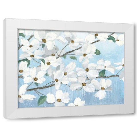 Graceful Touch White Modern Wood Framed Art Print by Wiens, James