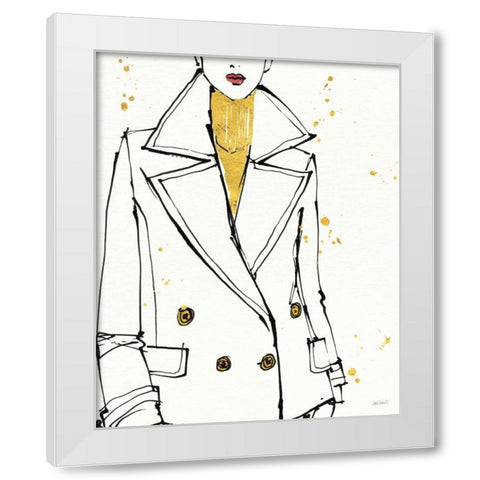 Fashion Strokes I White Modern Wood Framed Art Print by Tavoletti, Anne