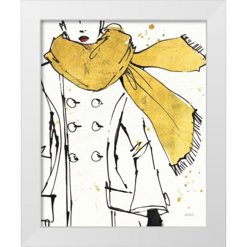 Fashion Strokes III White Modern Wood Framed Art Print by Tavoletti, Anne