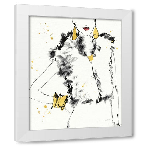 Fashion Strokes IV White Modern Wood Framed Art Print by Tavoletti, Anne
