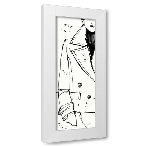 Fashion Strokes V White Modern Wood Framed Art Print by Tavoletti, Anne
