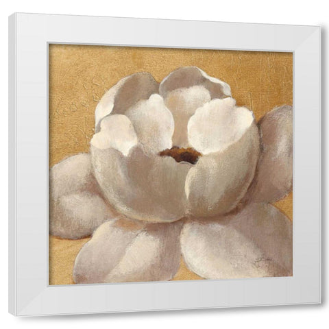 Sunset Flower II on Gold White Modern Wood Framed Art Print by Vassileva, Silvia