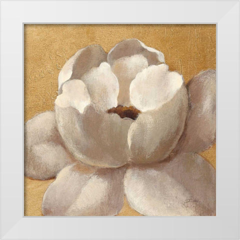 Sunset Flower II on Gold White Modern Wood Framed Art Print by Vassileva, Silvia