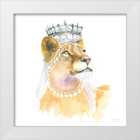 Jungle Royalty II Crop White Modern Wood Framed Art Print by Sullivan, Myles