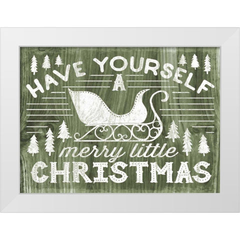 Rustic Holiday II White Modern Wood Framed Art Print by Marshall, Laura