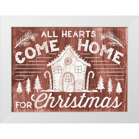 Rustic Holiday IV White Modern Wood Framed Art Print by Marshall, Laura