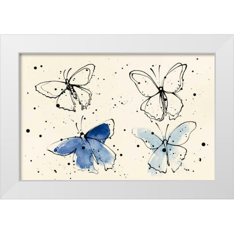 Butterfly Element VI White Modern Wood Framed Art Print by Novak, Shirley