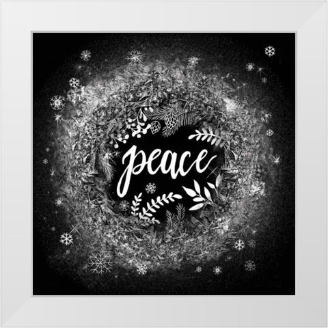 Frosty Peace White Modern Wood Framed Art Print by Urban, Mary