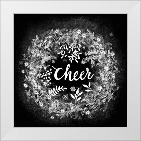 Frosty Cheer White Modern Wood Framed Art Print by Urban, Mary