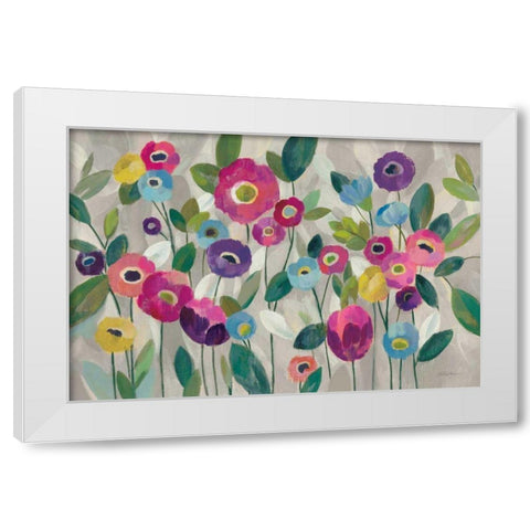 Fairy Tale Flowers V Pink White Modern Wood Framed Art Print by Vassileva, Silvia