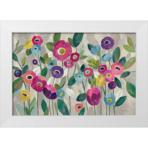 Fairy Tale Flowers V Pink White Modern Wood Framed Art Print by Vassileva, Silvia