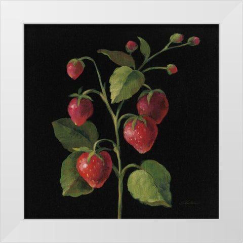 Fraise no Words White Modern Wood Framed Art Print by Vassileva, Silvia