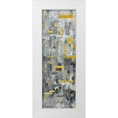 Reflections II White Modern Wood Framed Art Print by Nai, Danhui