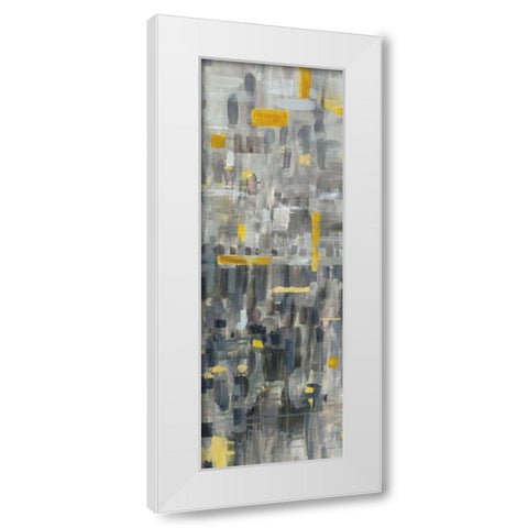 Reflections III White Modern Wood Framed Art Print by Nai, Danhui