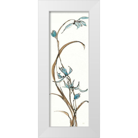 Spring Orchids II on White White Modern Wood Framed Art Print by Paschke, Chris