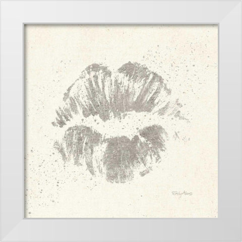 Shoe Fetish Quotes VIII Light Silver White Modern Wood Framed Art Print by Adams, Emily