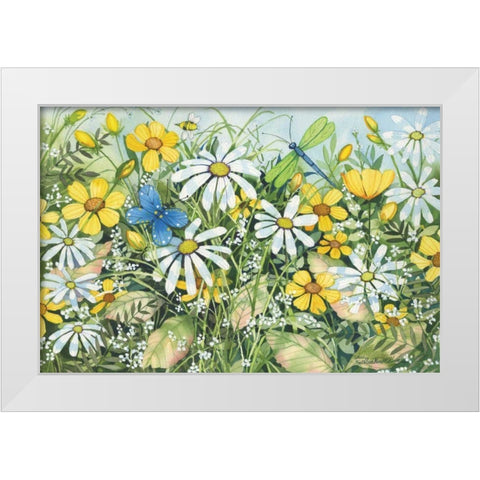 Garden Beauty White Modern Wood Framed Art Print by McKenna, Kathleen Parr
