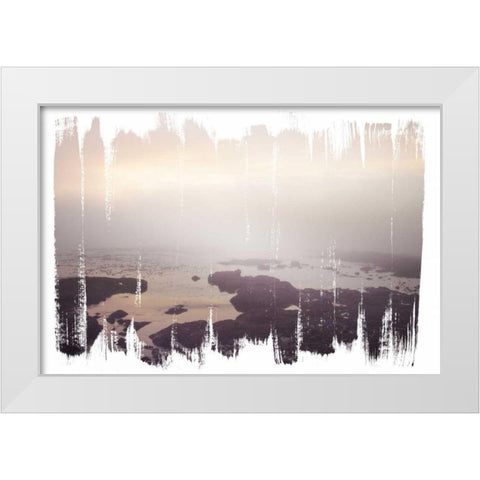 Painted Seaside I White Modern Wood Framed Art Print by Marshall, Laura