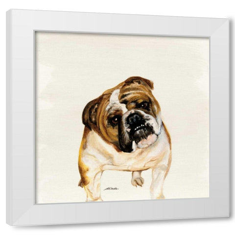 Fergi White Modern Wood Framed Art Print by Ducklow, Patsy