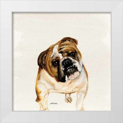 Fergi White Modern Wood Framed Art Print by Ducklow, Patsy