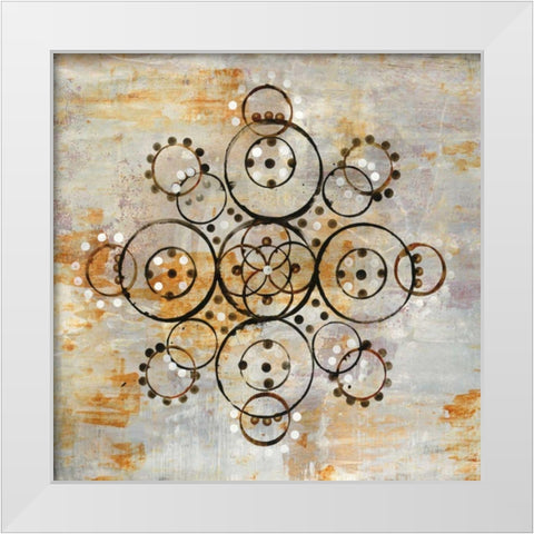 Saffron Mandala I Crop White Modern Wood Framed Art Print by Averinos, Melissa