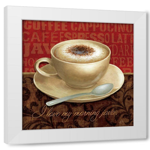 Coffee Talk I White Modern Wood Framed Art Print by Brissonnet, Daphne