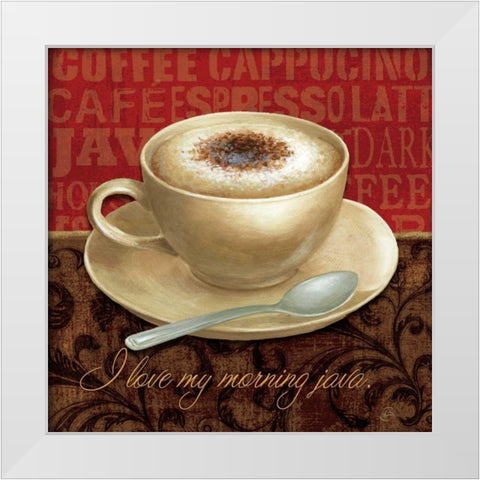 Coffee Talk I White Modern Wood Framed Art Print by Brissonnet, Daphne