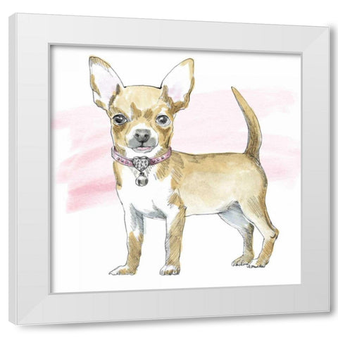 Glamour Pups VII White Modern Wood Framed Art Print by Grove, Beth