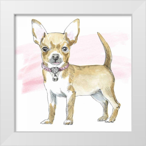 Glamour Pups VII White Modern Wood Framed Art Print by Grove, Beth