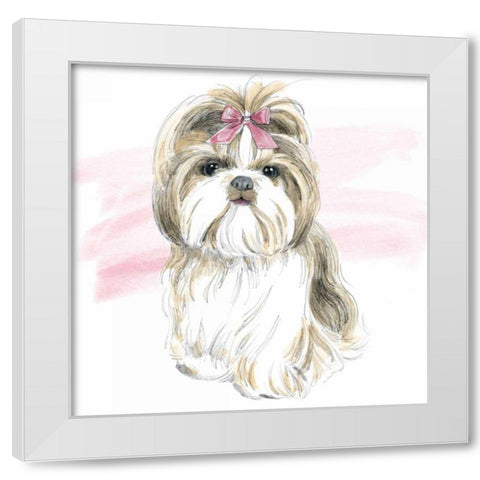 Glamour Pups VIII White Modern Wood Framed Art Print by Grove, Beth