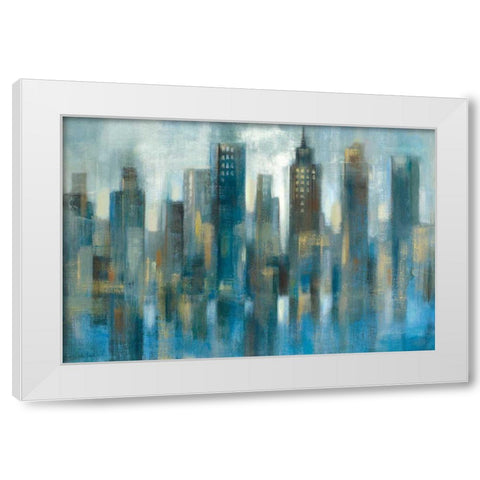 Rhythmic Reflection Light White Modern Wood Framed Art Print by Vassileva, Silvia
