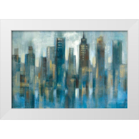 Rhythmic Reflection Light White Modern Wood Framed Art Print by Vassileva, Silvia
