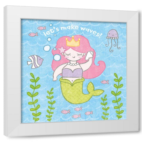 Magical Mermaid I White Modern Wood Framed Art Print by Hershey, Moira