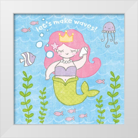 Magical Mermaid I White Modern Wood Framed Art Print by Hershey, Moira