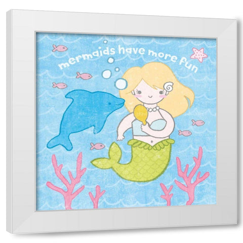 Magical Mermaid IV White Modern Wood Framed Art Print by Hershey, Moira