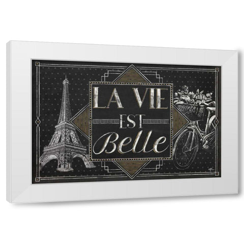 Vive Paris II White Modern Wood Framed Art Print by Penner, Janelle