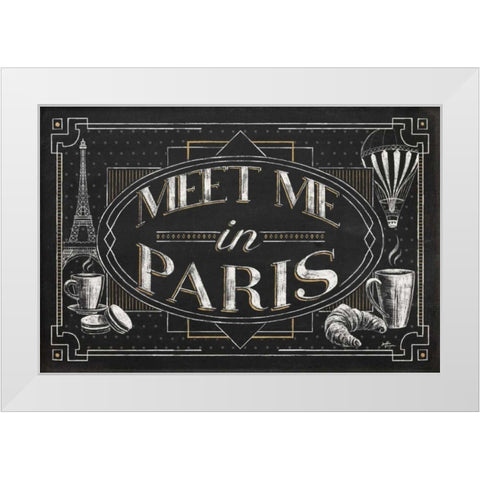 Vive Paris IV White Modern Wood Framed Art Print by Penner, Janelle