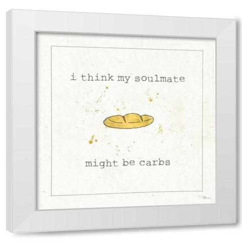 Calorie Cuties II White Modern Wood Framed Art Print by Pela Studio