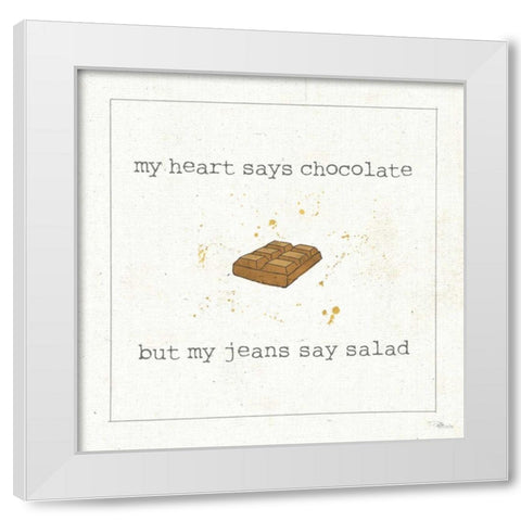 Calorie Cuties IV White Modern Wood Framed Art Print by Pela Studio