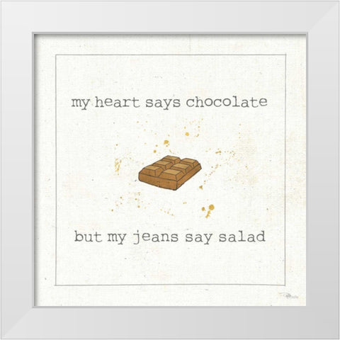 Calorie Cuties IV White Modern Wood Framed Art Print by Pela Studio