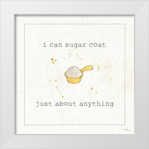 Calorie Cuties V White Modern Wood Framed Art Print by Pela Studio