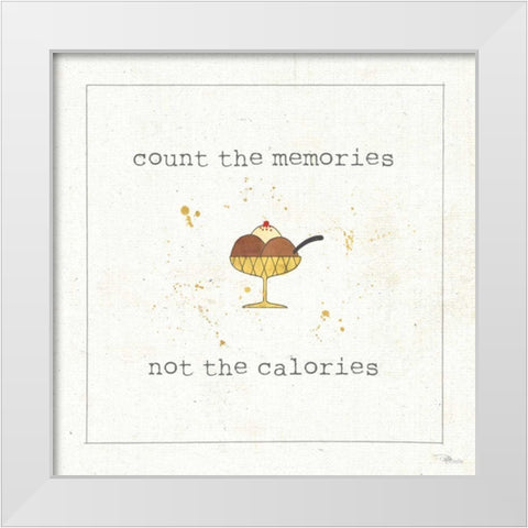 Calorie Cuties VI White Modern Wood Framed Art Print by Pela Studio