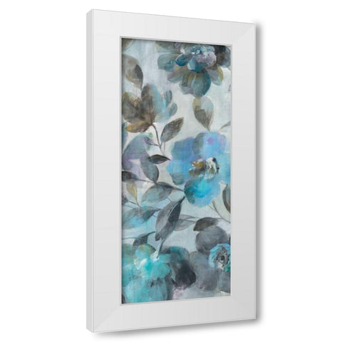 Twilight Flowers III White Modern Wood Framed Art Print by Nai, Danhui